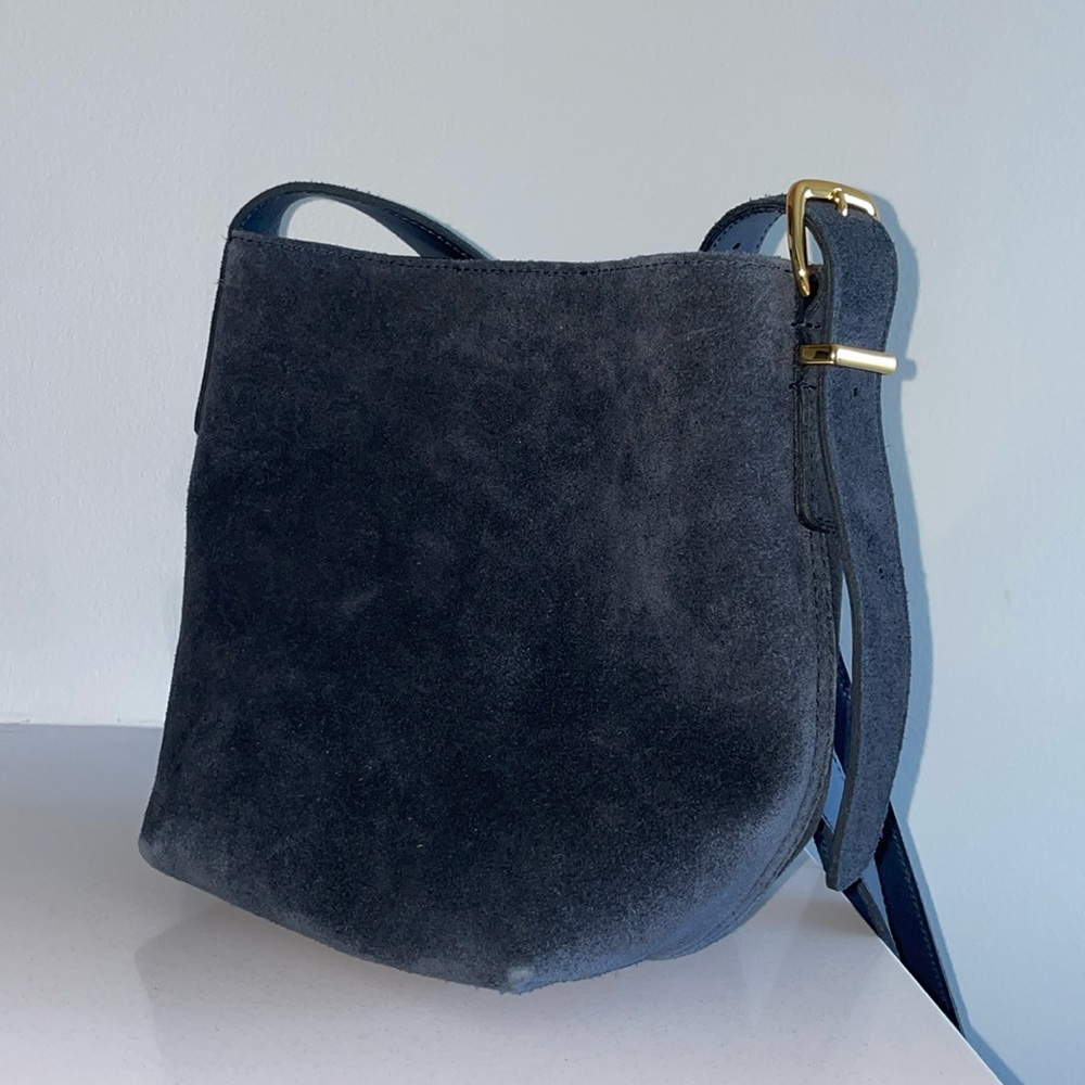 The Essential Mini Bucket Tote in Suede